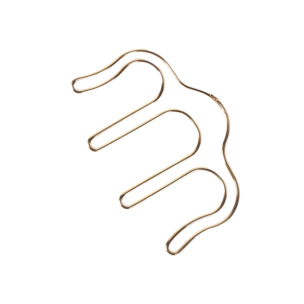 

Metal Paper Clips Durable Electroplated Construction Creative Bookmark Hollow Design Essential Home Office School Gifts Kids