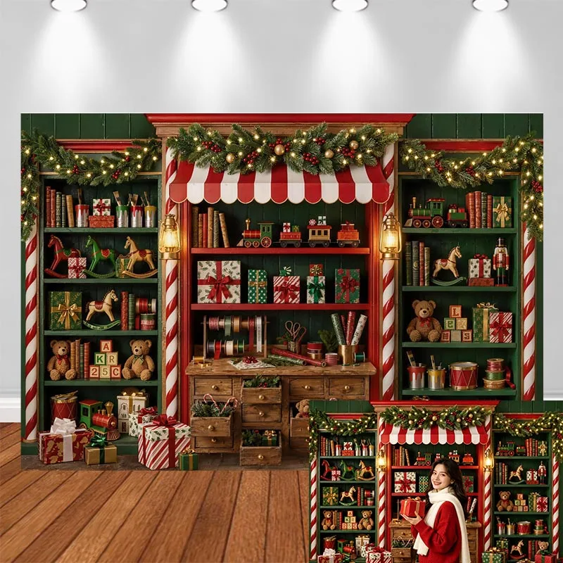 LS Christmas Kitchen Backdrops Child Baby Photo Props Adult Kids Decors Xmas Family Portrait Photography Studio Backgrounds
