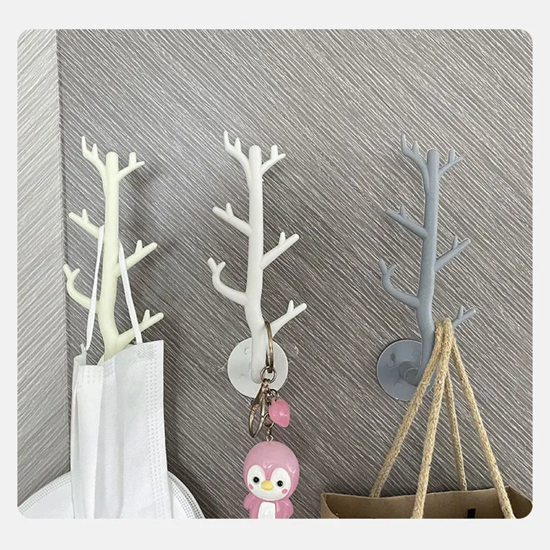 

No Punching Wall Hanging Resin Hook Simulated Tree Branch Hook Storage Rack Home Wall Decoration Storage Hanging Clothes Hook