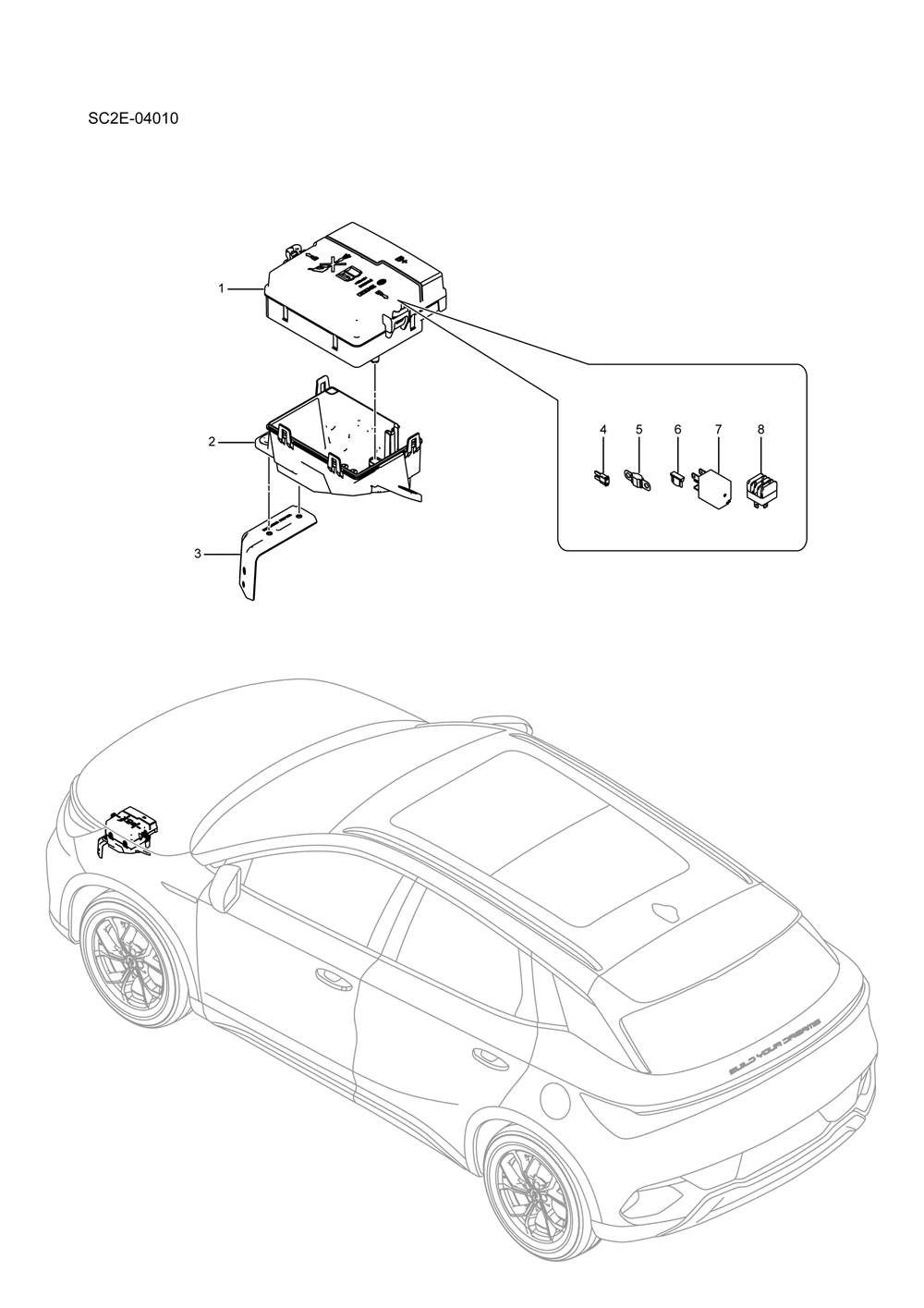 For Byd Atto3 Yuan Plus 2021-2025 Sc2e-04010 Distribution Box Original Car Accessories Para Auto Tools