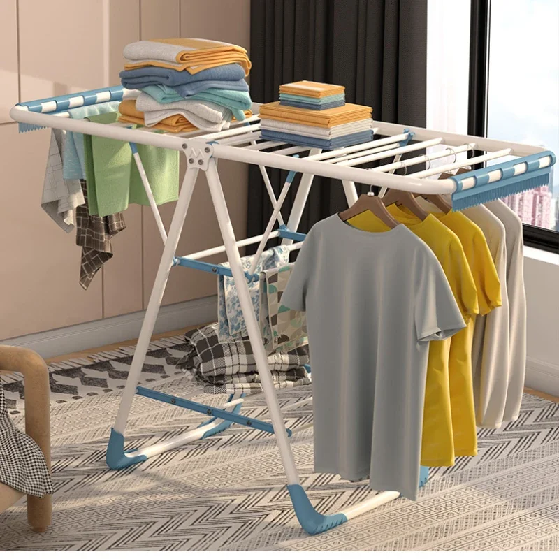 

Wing Clothes Hanger Floor Folding Bedroom Balcony Cool Quilt Artifact Household Hanging Clothes Baby's Diaper Hanger