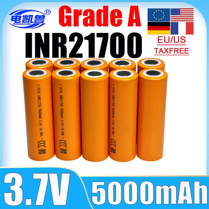 1-100PCS 3.7V INR21700 3C Batterij Originele Lithium 21700 5000Mah Li-ion 3.7V Batterij voor Speelgoed, Gereedschap, Batterijen Terug Scooter