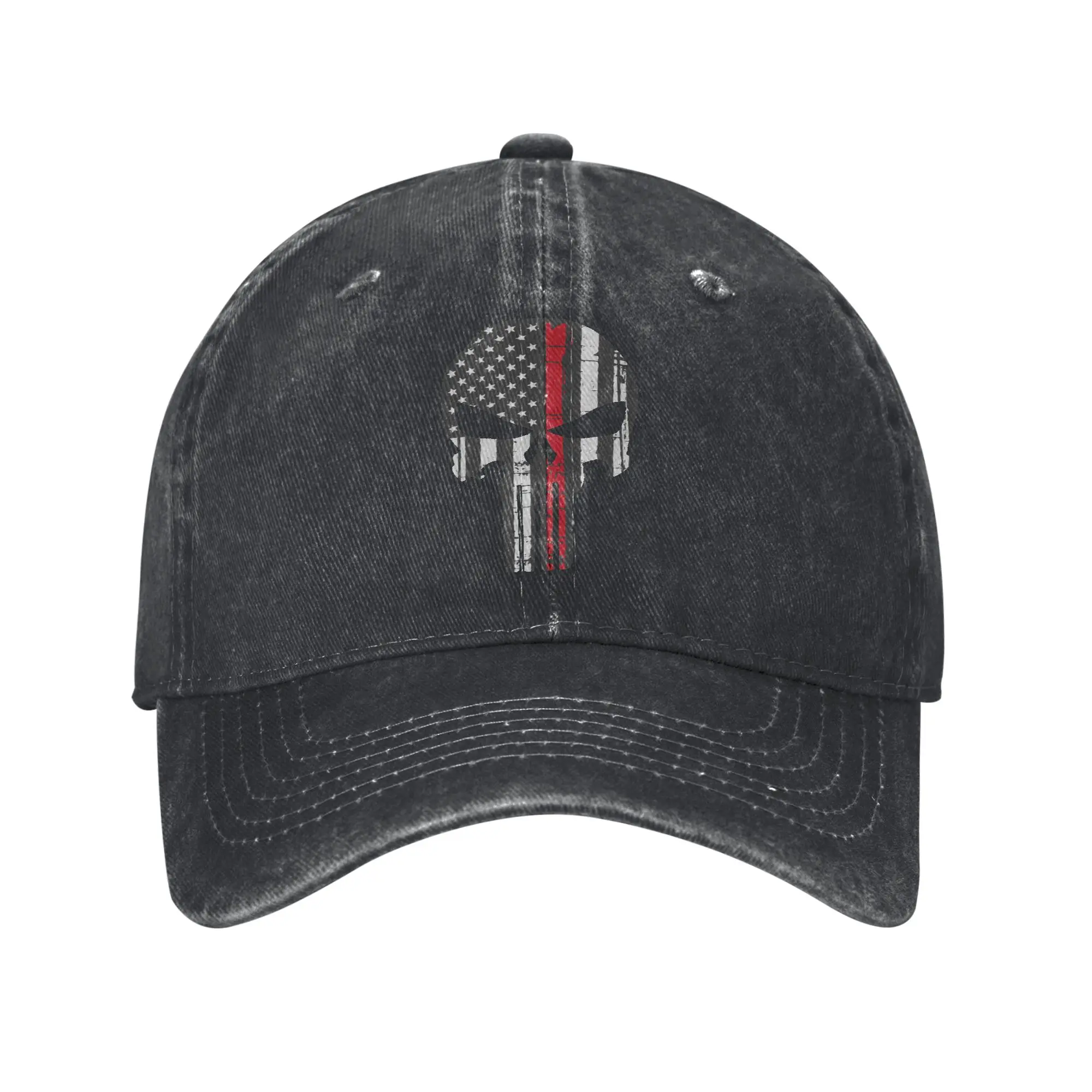 Punisher Skull Baseball Cap Fashion Distressed Cap Unisex Style Outdoor Workouts Adjustable Fit Caps Hat