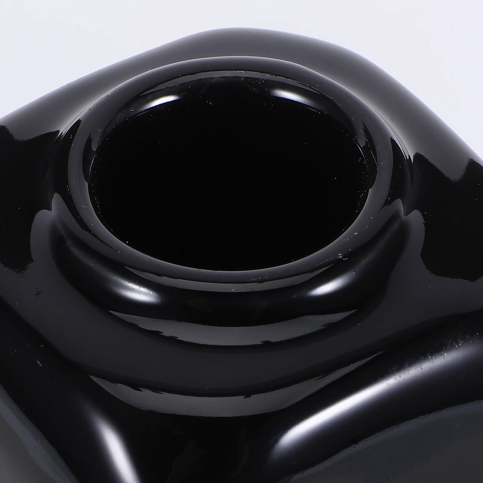 Bottiglia per liquido per manicure Tazza per medicinali per unghie in ceramica nera con vista chiara per contenitore per organizer portatile per la conservazione di polvere acrilica