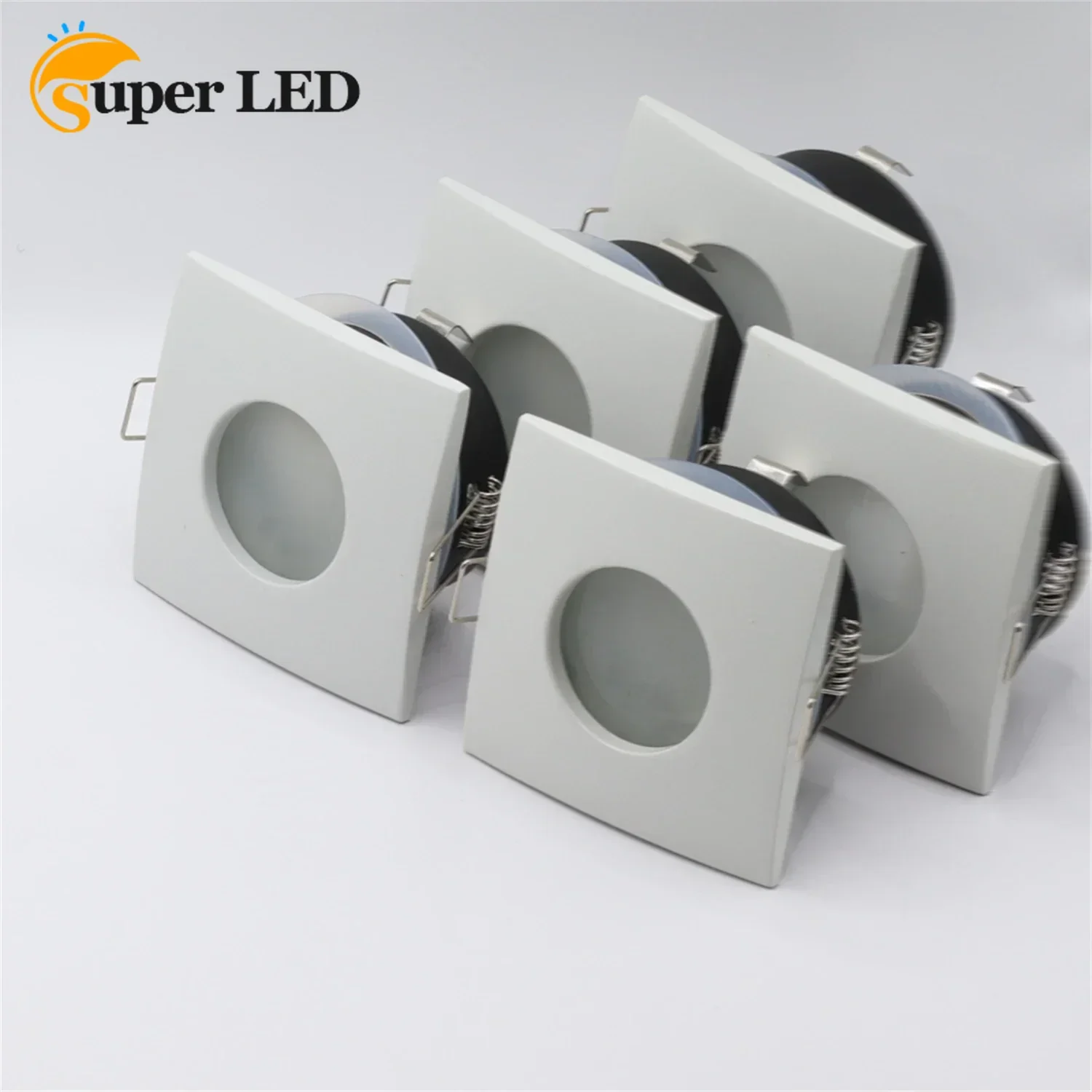 5pcs Waterproof LED Downlight Recessed Mount Frame with GU10/MR16 Lamp Holder Base Kitchen Spot Lighting Bracket Fittings