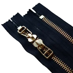 5# 8# 25-80cm YKK Metal Zipper O-Shape Leather Box Handbag Black White Coffee Close End Fastener Sewing Accessory Wholesale