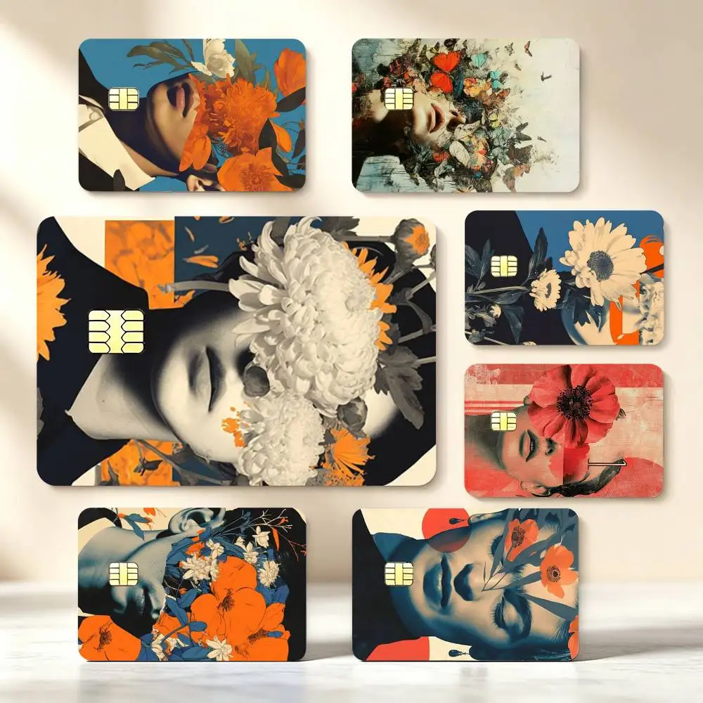 Chrysanthemum P-Portrait High‑Def Game Chip Decals Credit Card Tiny Waterproof Vinyl Decor Practical Present