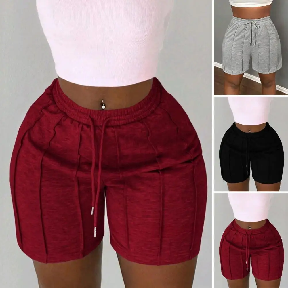 Women's Athletic Shorts Casual Workout Sweat Shorts Elastic Drawstring Waist Mini Shorts Summer Sports Outfits
