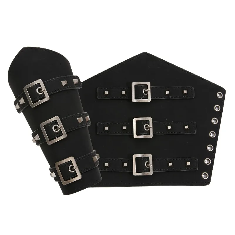 Set di accessori per carnevale di Halloween Cintura da cavaliere medievale Bracciale da polso Bracciale da spalla Puntelli cosplay vichinghi