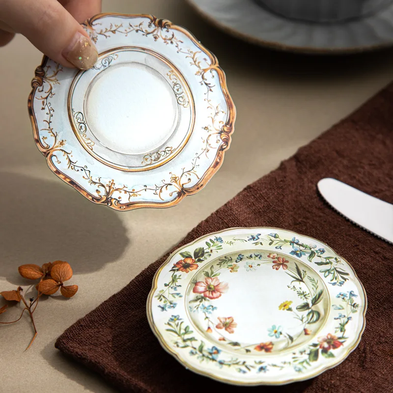 

10sheets/1lot Kawaii Stationery Stickers antique dinner plate collection Diary Planner Decorative Mobile Stickers Craft Sticker