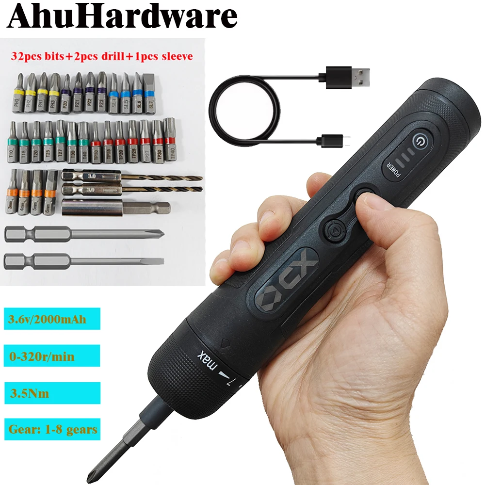 

Pen Electric Screwdriver 3.6V With Flashlight Compact Type Mini Rechargeable Lithium Battery Furniture Maintenance Power Tools