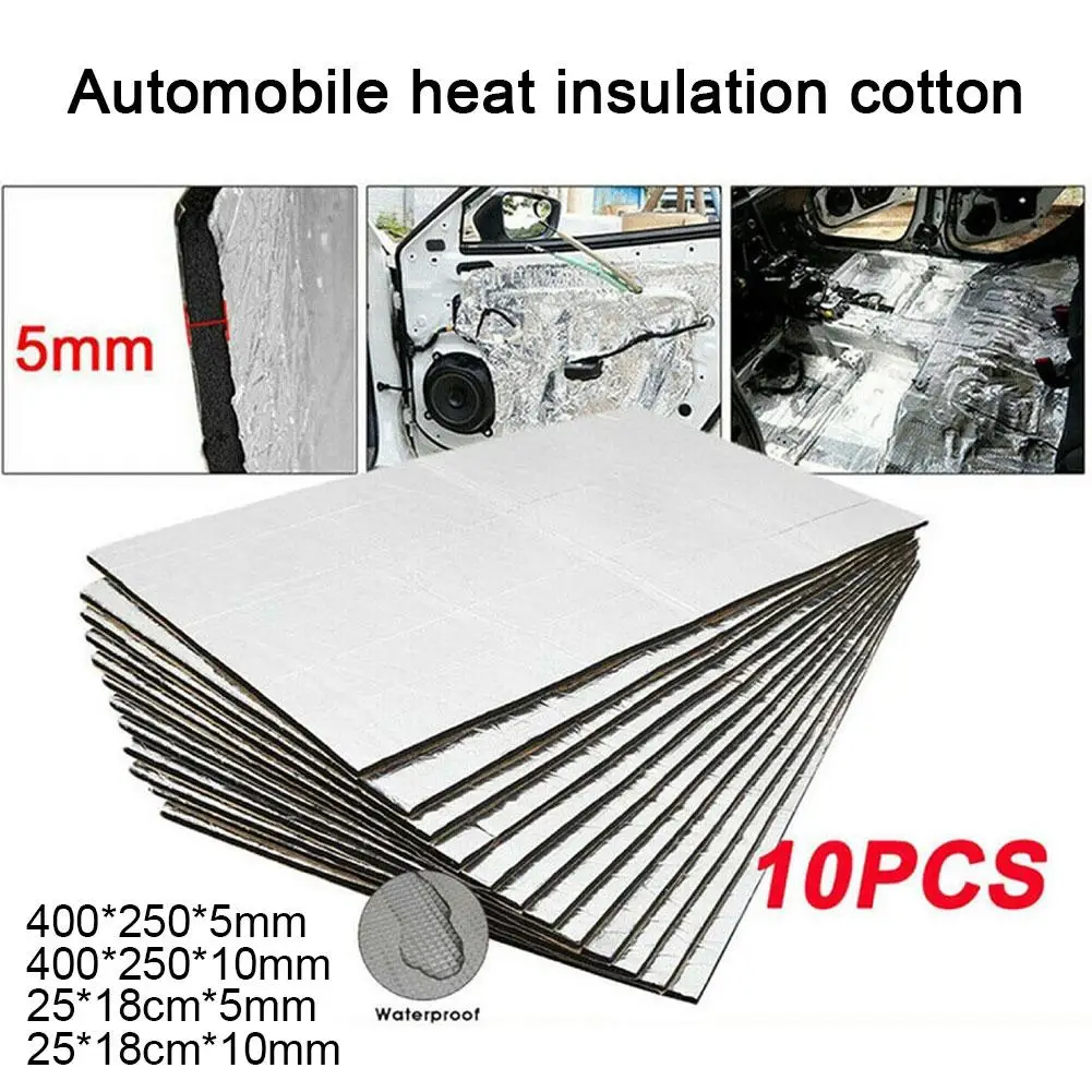 السيارات عازل للصوت حصيرة عازلة للحرارة غطاء السيارة الضوضاء لوحة التخفيت لتعزيز هادئة السيارة والراحة 5/10 مللي متر A4Y3