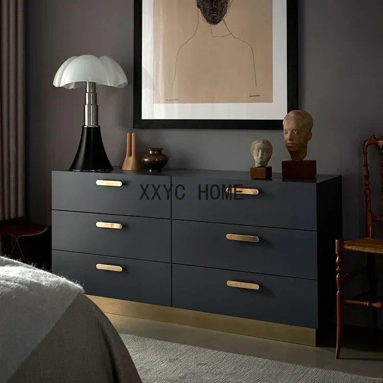 

HJ Retro Gray Geometric Metal Bedroom Storage Storage Five Buckets Six Buckets Edge