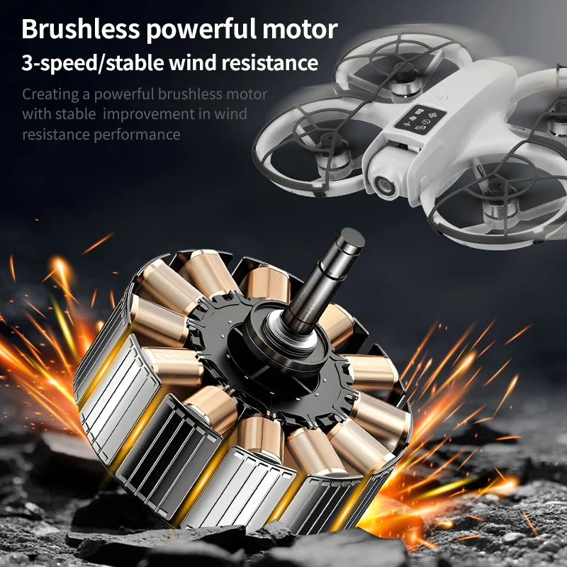 

Fpv Rc Drone with Hd Camera Wifi Uav Brushless Remote Control Quadcopter Optical Flow Headless Mode One Button Take Off Airplane
