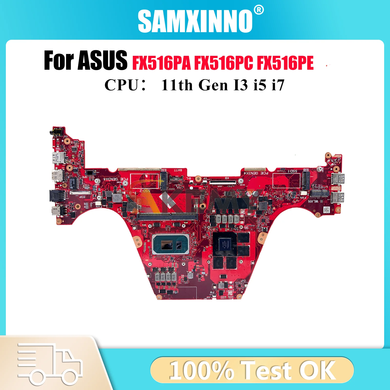 

FX516PC Материнская плата для ноутбука ASUS TUF Gaming FX516PE FX516PC FX516P FX516PA Материнская плата с 11-го поколения I3 i5 i7 100% tests OK stk