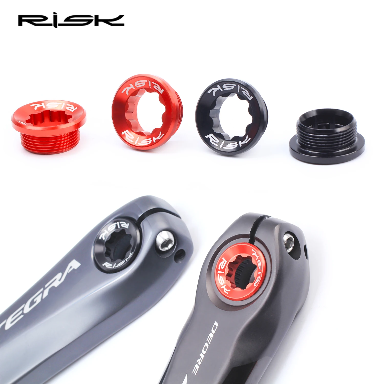 RISK-cubierta de manivela de bicicleta, pernos de soporte inferior de aluminio, rueda de cadena BB, cubierta de brazo para platos y bielas Deore/XT,