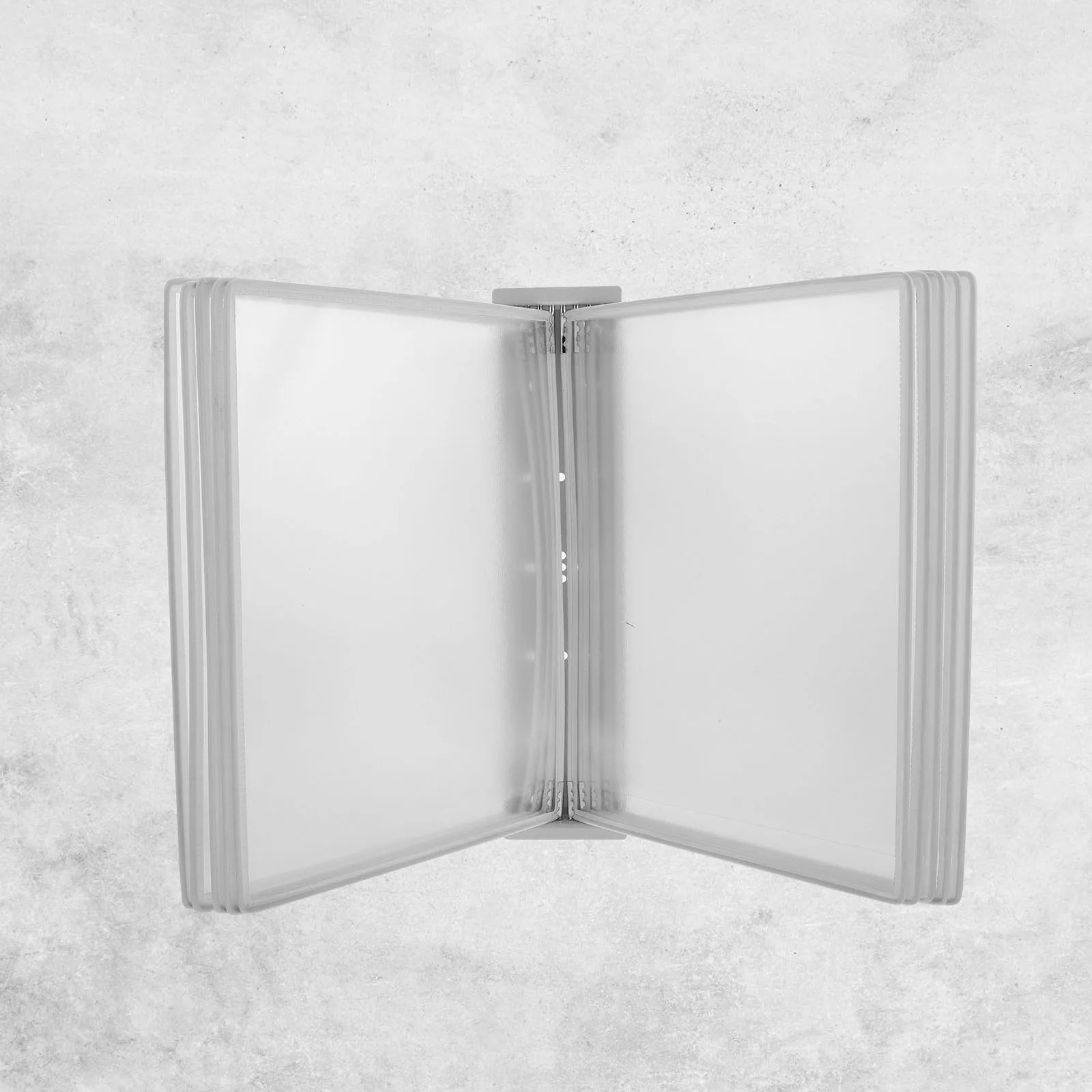 

10 Page Flip File Folder A4 Wall Mounted Organizer Display Holder for Documents Sheets Plastic Storage System Container