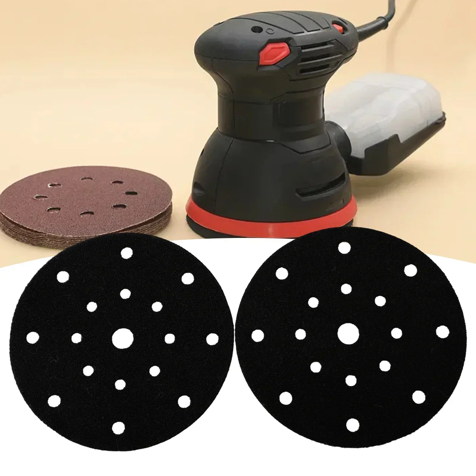 2pcs 6 Inch 150mm 17 Holes Interface Sanding Polishing Disc Protective Pad Backing Pad For Sander Abrasive Tools