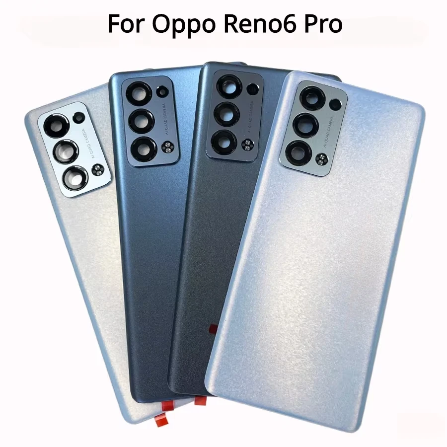 For Oppo Reno6 Pro Back Glass Snapdragon, Reno 6 Pro Plus, Battery Cover, Rear Door Case Housing, CPH2247, New