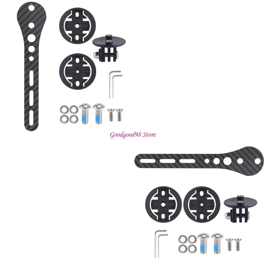 Quick Install Carbon Fiber Bike Mount Adjustable Universal Cycling Device Clamp Easy to Use for Locate Lights W8EC