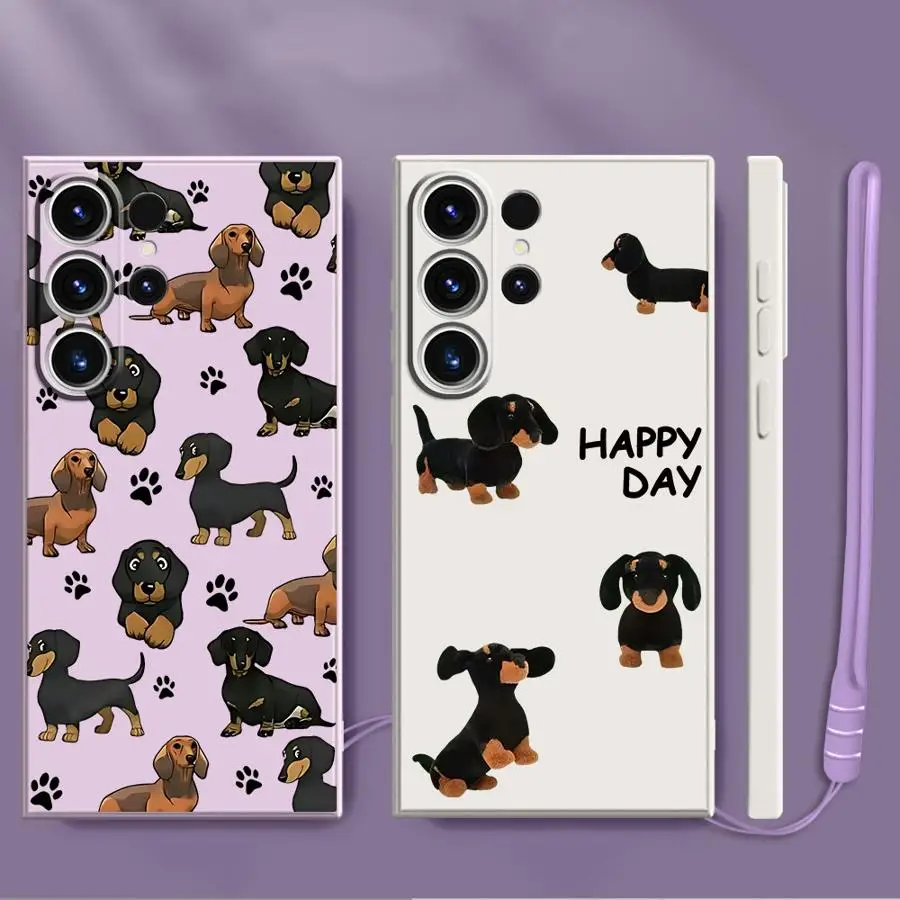 Phone Cover Case for Samsung Galaxy S26 S22 Note 20 10 Ultra S20 FE S25Edge S23 S21 Plus S24 Ultra Dachshund Dog