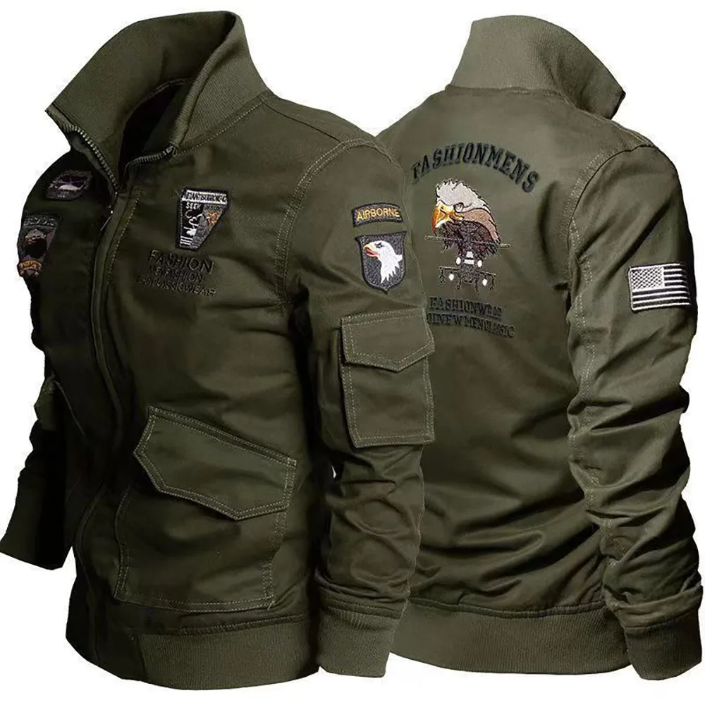 Motorcycle Military Bomber Jackets Men Motor Multi-pocket SWAT Combat Cargo Windbreaker Coats Autumn Army Pilot Tactical Jacket