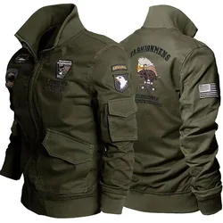 Chaquetas Bomber militares de motocicleta para hombre, abrigo cortavientos de combate SWAT con múltiples bolsillos, chaqueta táctica de piloto del ejército, otoño