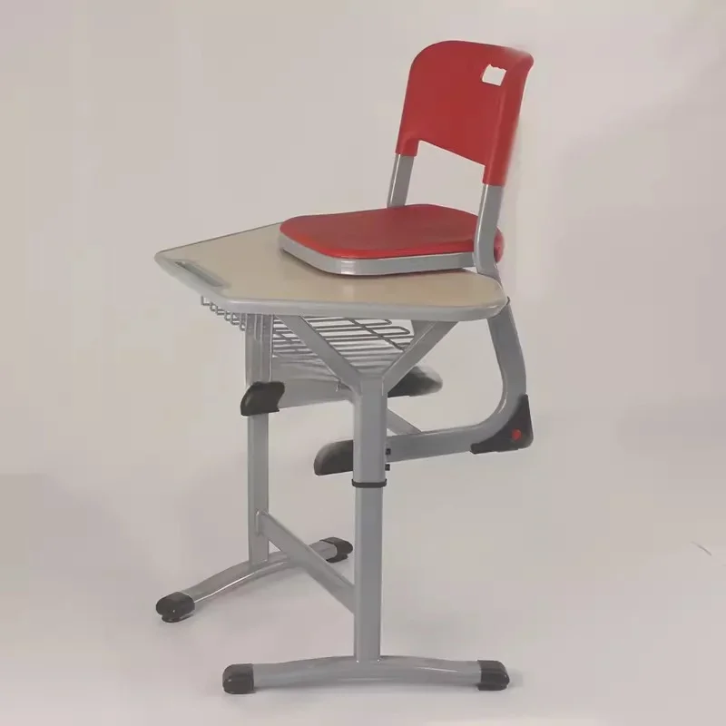 'new design colorful school furniture stackable single plastic classroom desk and chair set for primary middle high school