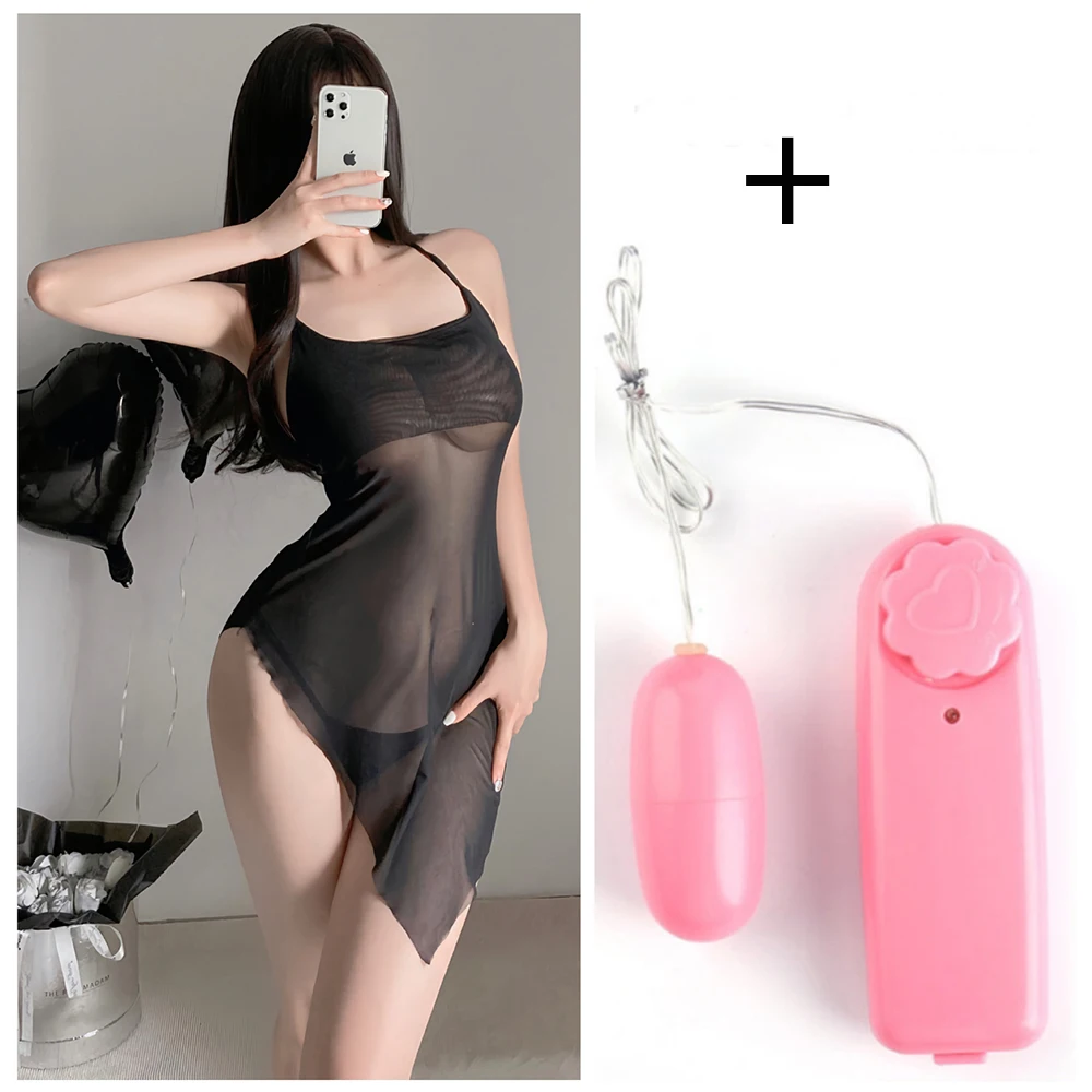 Sexy underwear sexy halter nightdress hot perspective thin free pajamas passion to enhance the body uniform temptation