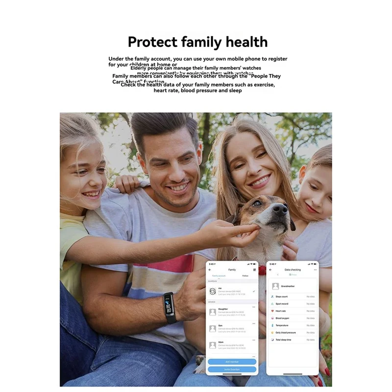 ABKQ-Fitness Tracker With 24/7 Heart Rate Sleep Oxygen Monitor,Waterproof Smart Watch,Step Counter Health Activity Trackers