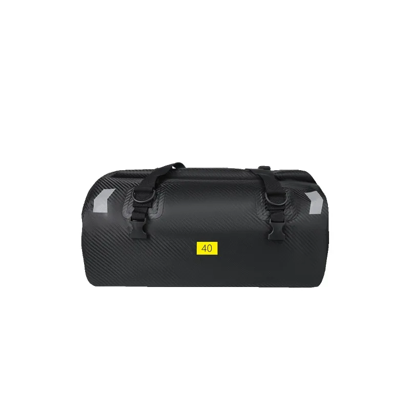 Roll‑Top Motorcycle Dry Duffel Bag, 40L/66L Waterproof PVC Luggage, Reflective Motorbike Rear Rack Storage Bag for Road Trip - view 5
