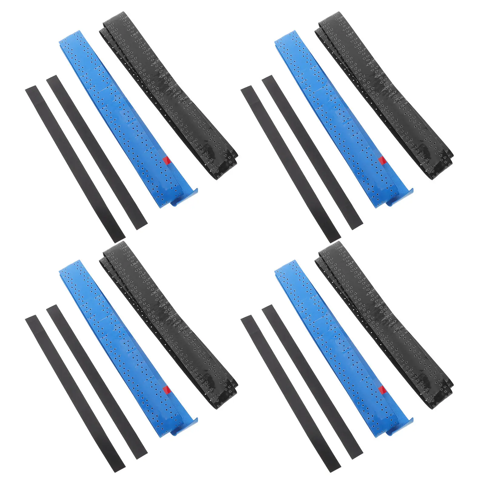 

4 комплекта двухцветной противоскользящей водонепроницаемой ленты для обмотки рукояток гольф-клюшек, для стабильного удара, легко наносится, сменные материалы