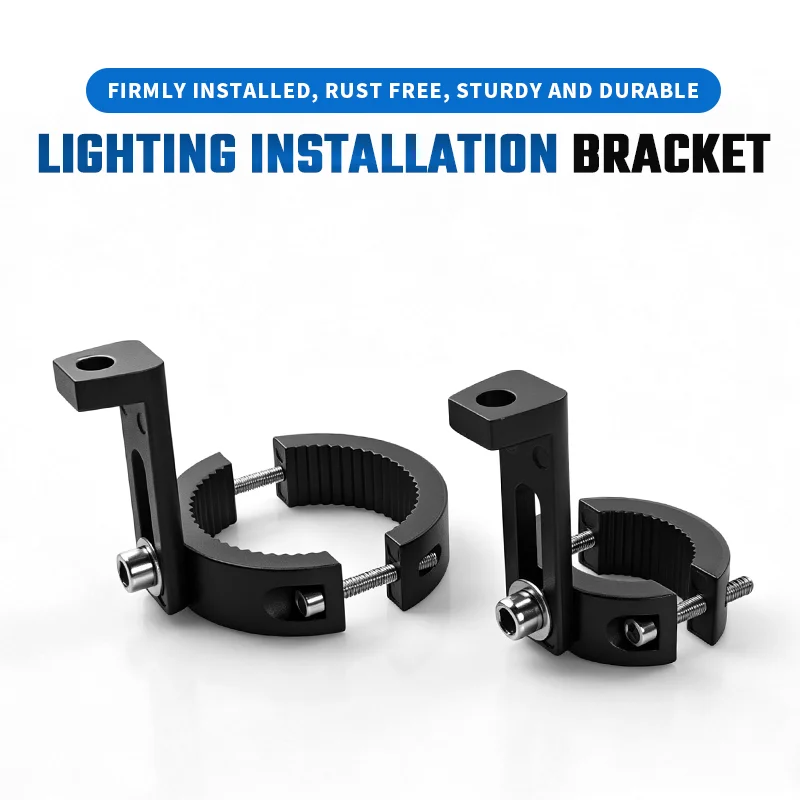 Zusätzliche LED-Motorradbeleuchtung Halterung Moto-Scheinwerfer-Halter Motorrad-Scheinwerferhalterung Vordergabel-Klemmhalterung – Detail 4