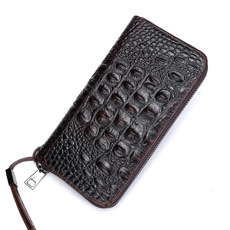 

New Fashion Alligator Men's Long Wallets Natural Real Leather Male 100% Cow Genuine Leather Cash Purses Clutch Men Card Holders