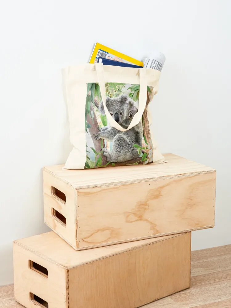 Koala Cuddles Tote Bag tote bag men's Customizable tote bag Handbags Large bags for women