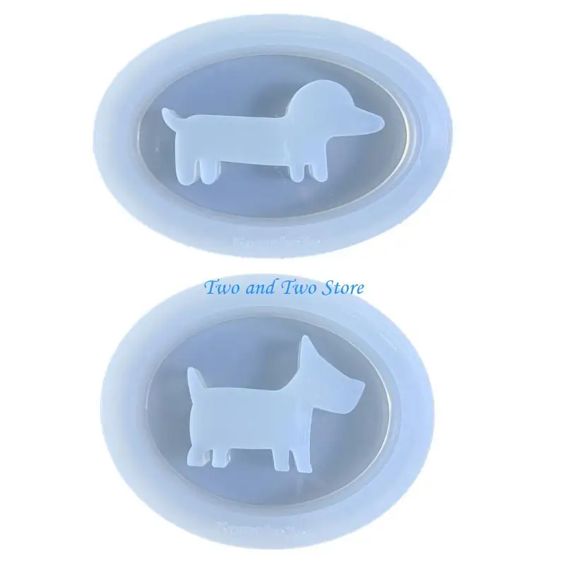 

HX6F Diy Epoxy Sausage Dog Ornaments Decoration Mold Drop Silicone Homemade Mold