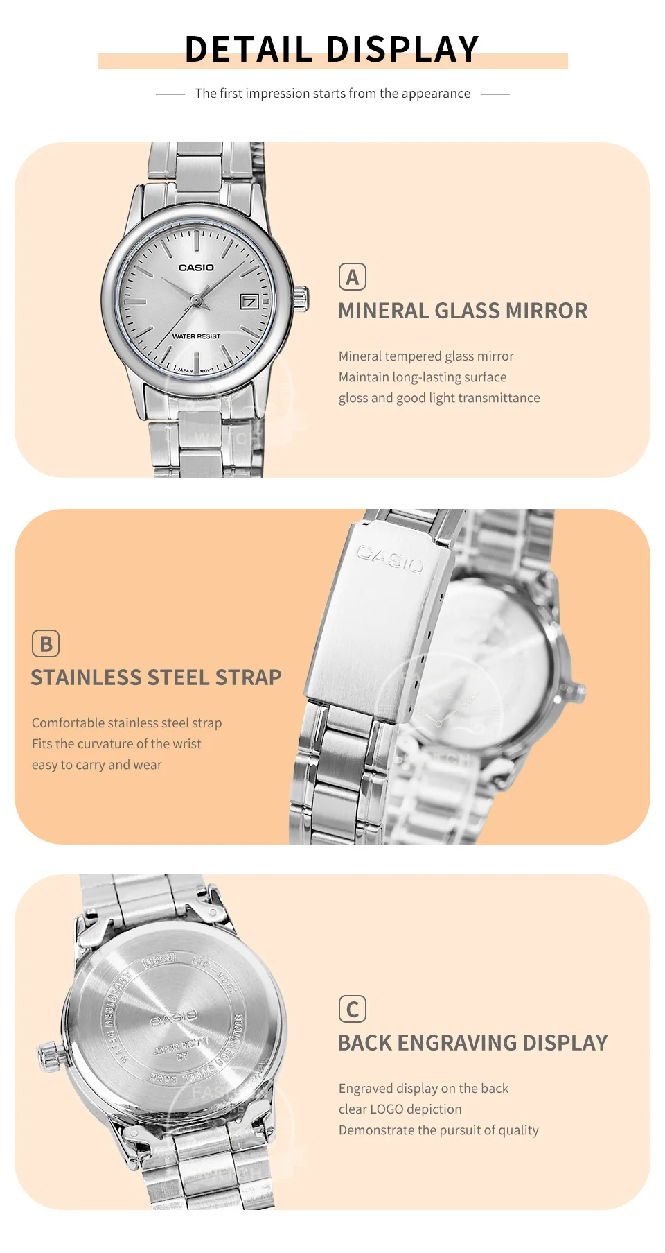 Casio Watch Women Watches Simple Pointer Quartz Watch Fashions Style New for 2025