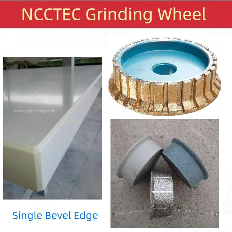 [Single Bevel Edge] 5.6'' 6'' Diamond Sintered Electroplated Grinding Wheel 140 150mm CNC Polishing Disc Edge Profile Chamfer