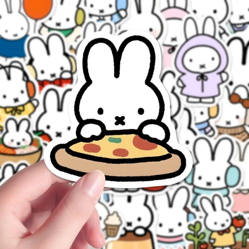 Miffy Rabbit Head Sticker High Color Value Cartoon Q Version Boys and Girls DIY Decorative Mobile Phone Case Bicycle Sticker view 3