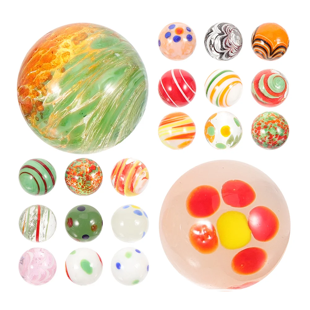 

20 Pcs Glass Ball Decoration Fish Tank Floral Arrangement Supplies Beads Marbles Pebbles Decorative Child for Spring