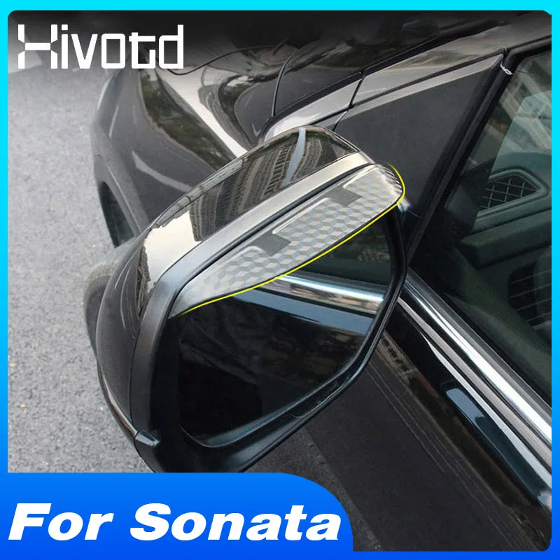 Car Rearview Mirror Rain Eyebrow Protector Rain Cover Sunshade Rain Guard Protection Car Products For Hyundai Sonata 2022-2020