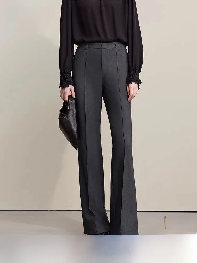 

Bla Casual Flared Pants Women's Commute Sle ey System Tooti Pants Spring New Arrival i Brand Casual Long Trousers