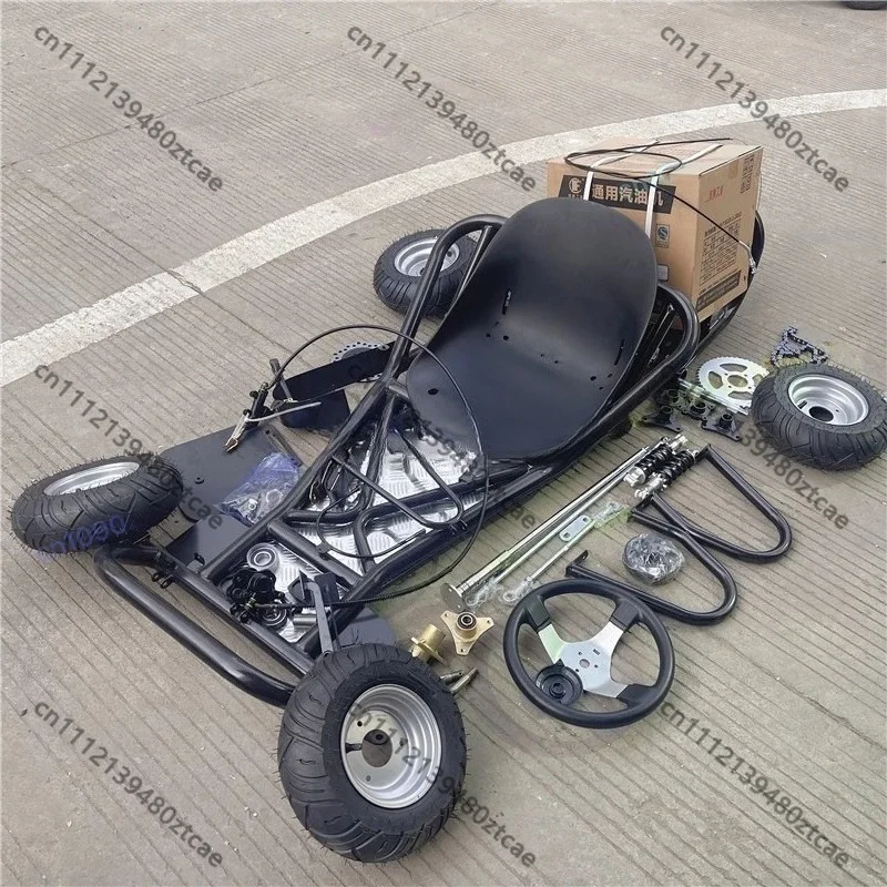 168CC Gas Powered Four Wheel Drift Cart Full Frame Kit Road Tyre Assembly Off Road Vehicle Components