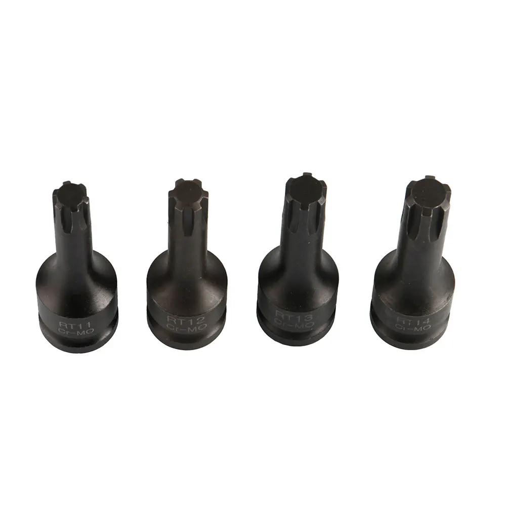 4Pcs 1/2 Square Drive RT11-RT14 Set di bussole nere di multitool per chiave a bussola chiave pneumatica