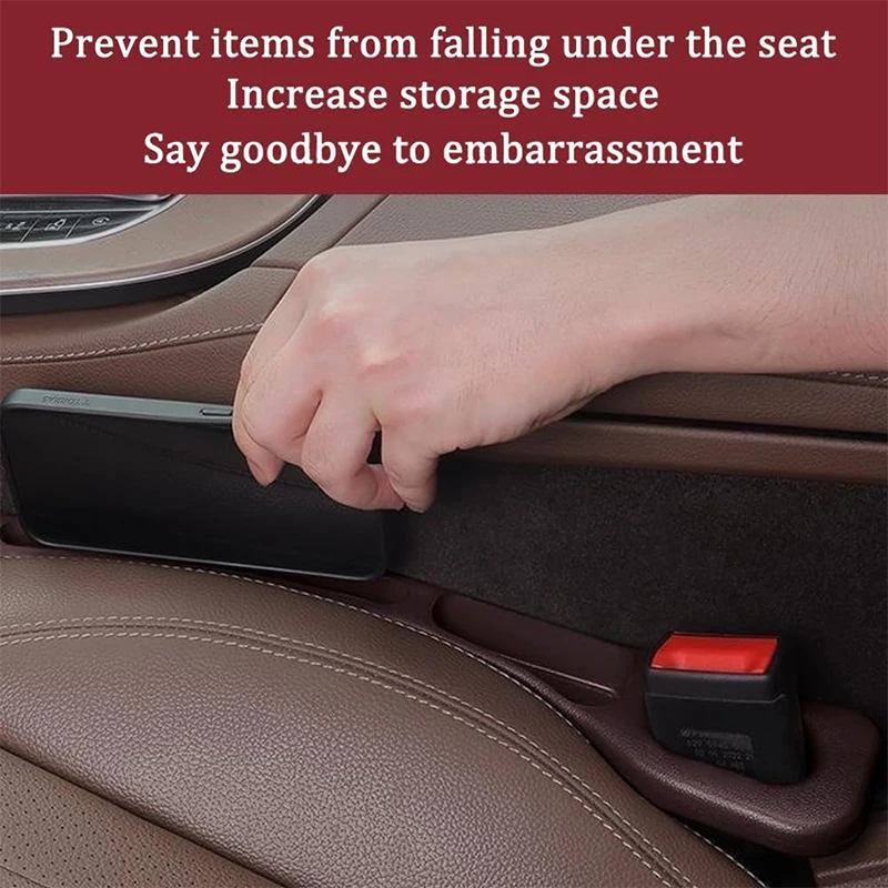 1/2 قطعة مقعد السيارة الفجوة حشو الجانب التماس التوصيل قطاع مانعة للتسرب ملء قطاع مع فتحة تخزين اكسسوارات الديكور الداخلي للسيارة #3