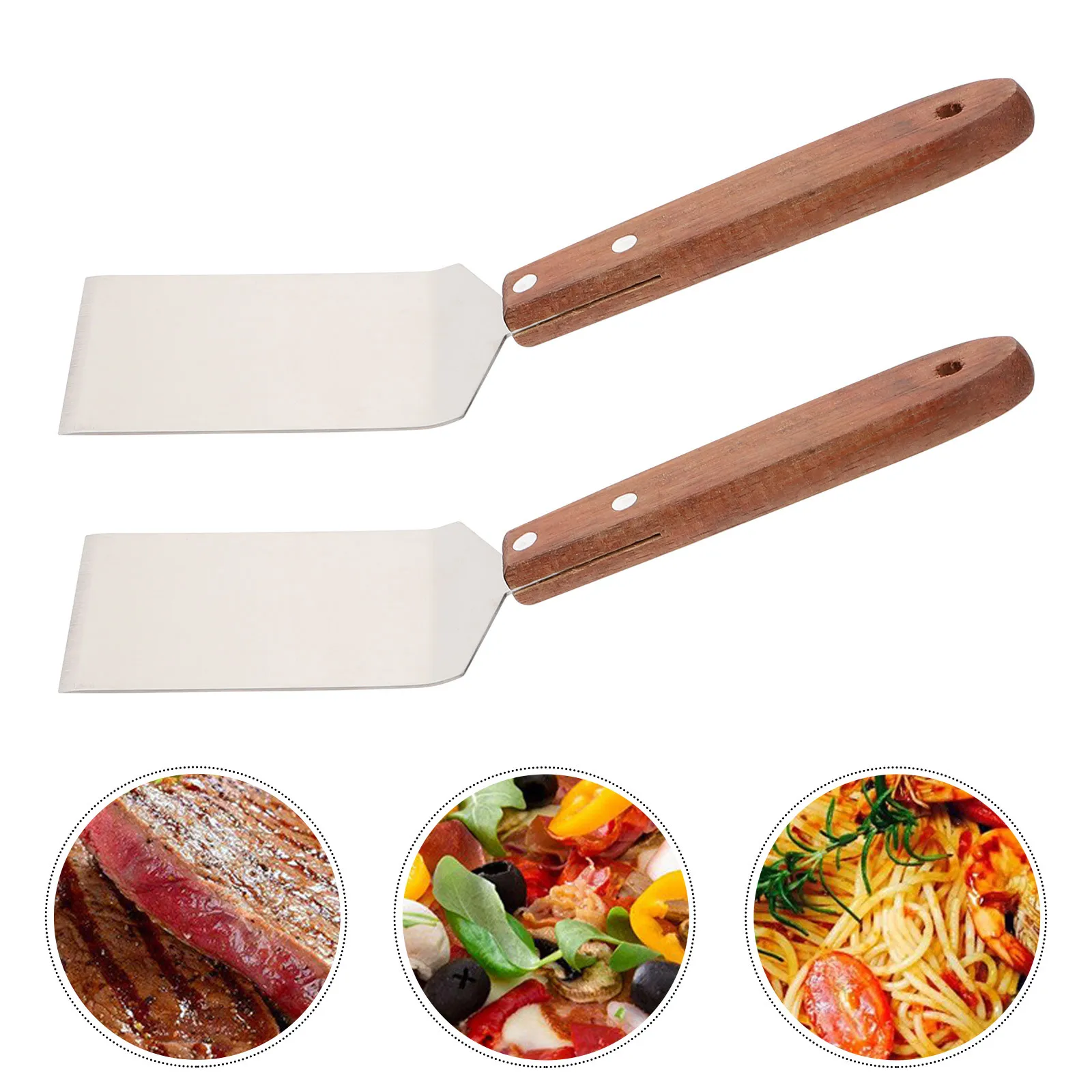 

Stainless Steel Beef Steak Spatula Ergonomic Non-Slip Lightweight Grill Shovel For Pizza Teppanyaki Pancake Bbq Kitchen Tools