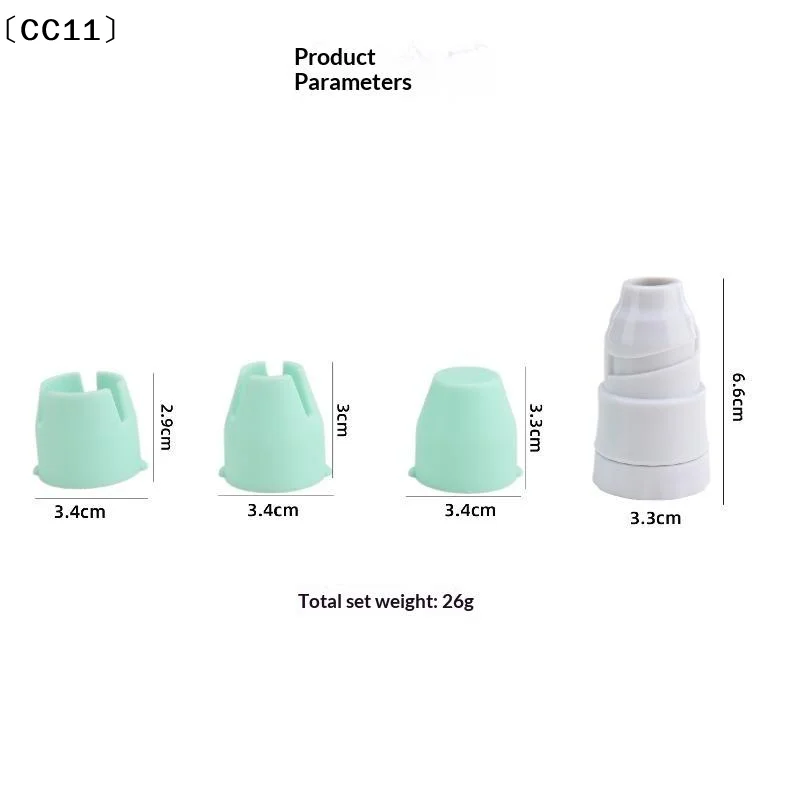 Cake Nozzles Converter Pastry Tube Converter Tip Nozzles Adaptor Set Fondant Cake Decorating Tools Interconnecting Device〔CC11〕