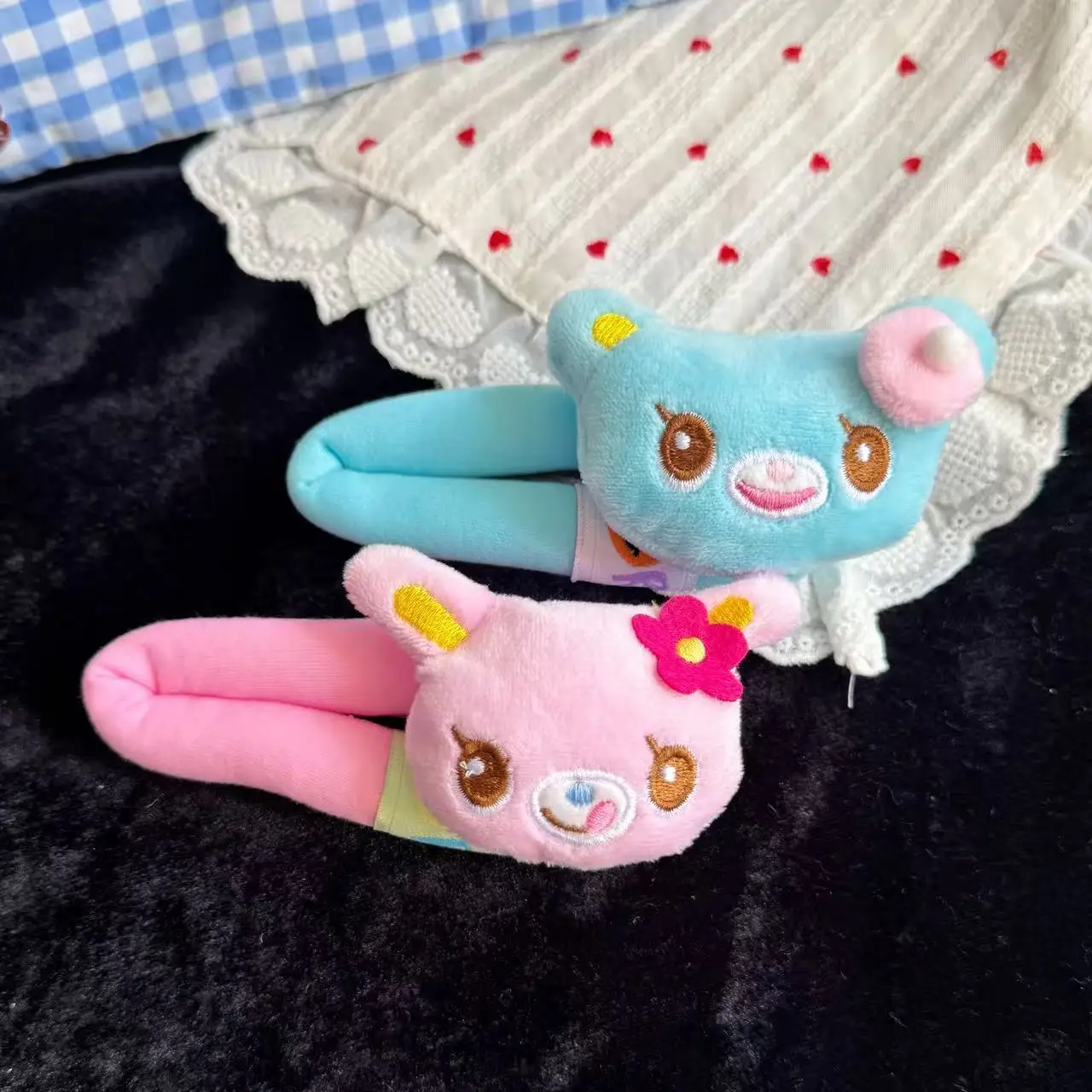 Japanese Cute Cartoon Mp Embroidery Jojifuku Y2k Accessories Large Hair Clip 2026 Autumn Sweet Girl Plush Fringe Hair Accessory