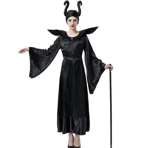 

Adult Halloween Witch Costume Dark Queen Style Women's Clothing Traditional Chinese Festival Theme Fashionable Stage Wear