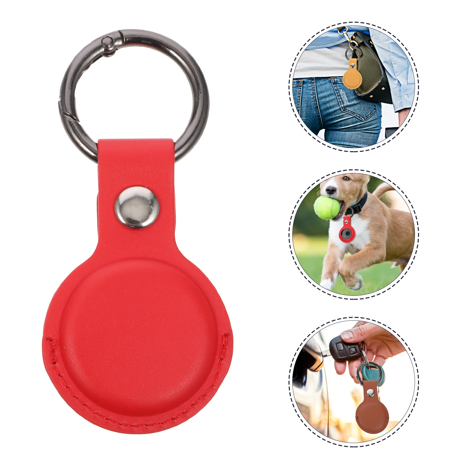

5pcs Positioning Tracker Keychain Protective Case Holder Travel Accessories Snap Button Dust Proof Practical Use Pet Tracking